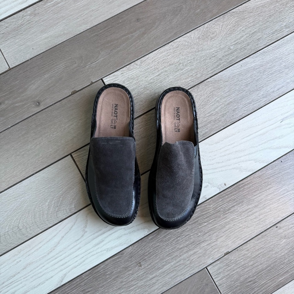 NOAT Procida Black Leather Mule